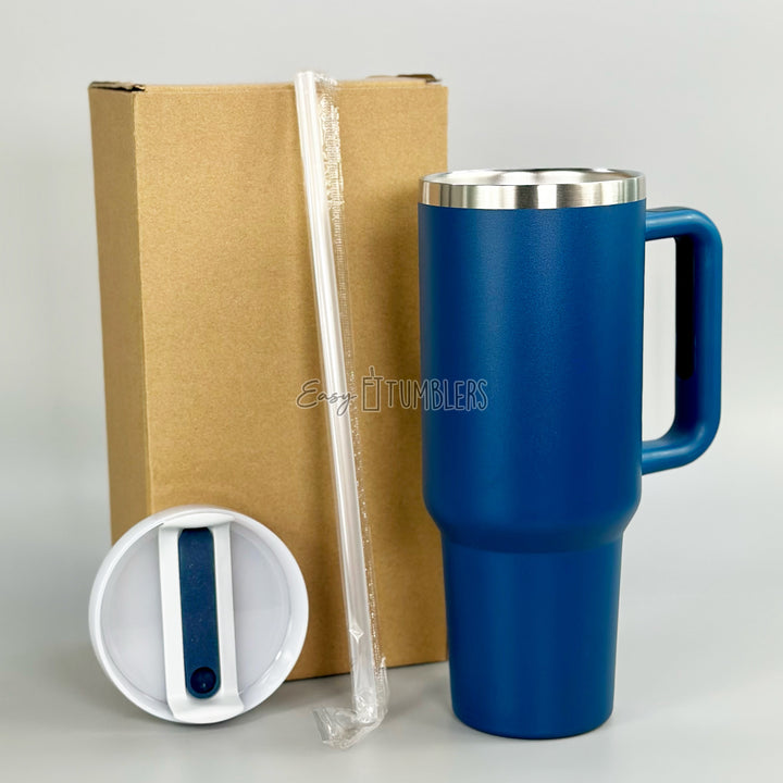 40oz Powder Coated Tumbler Version 2 Midnight Blue