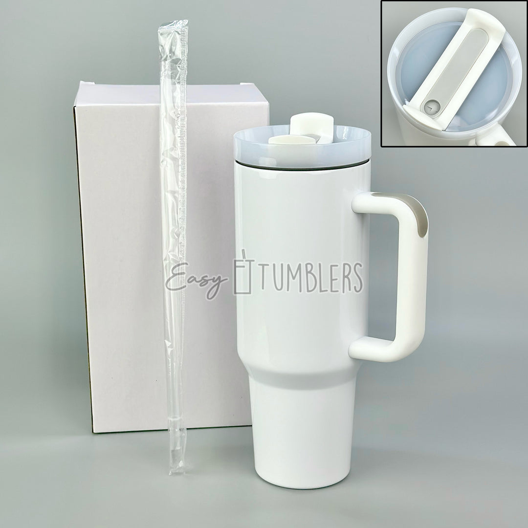 40oz Gloss Version 2 Sublimation Blank Tumblers (Template Included)