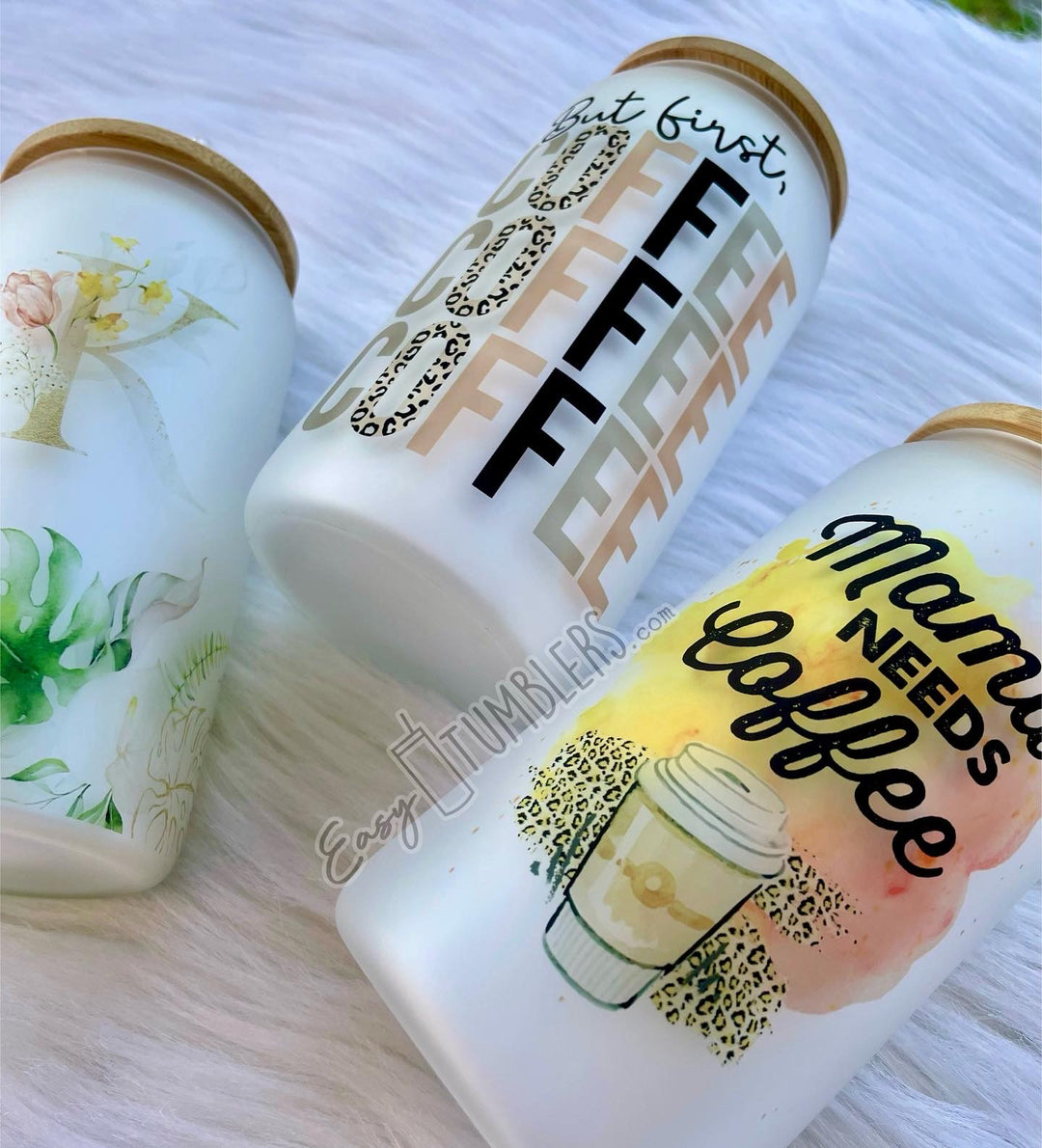 Sublimation FROSTED Glass Cans