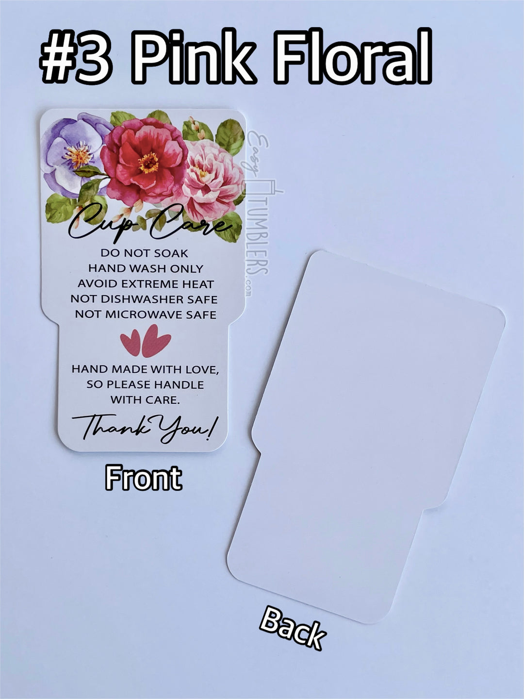 Tumbler Care Cards