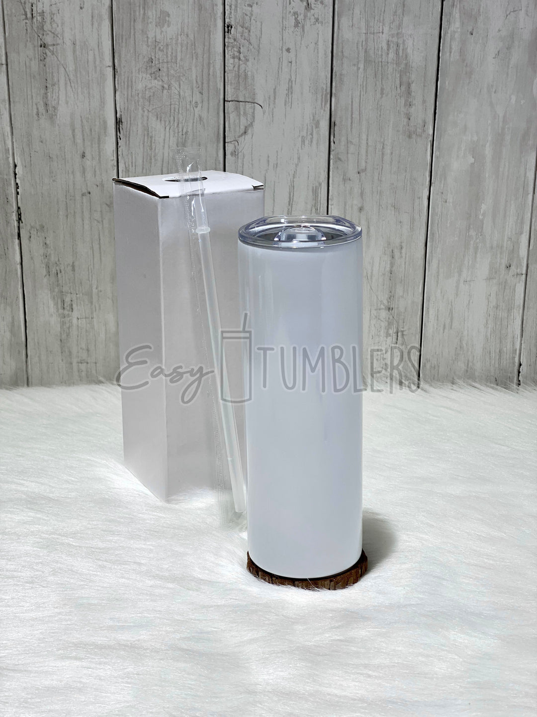 20oz Enamel Liner Gloss White Sublimation Blank Tumbler