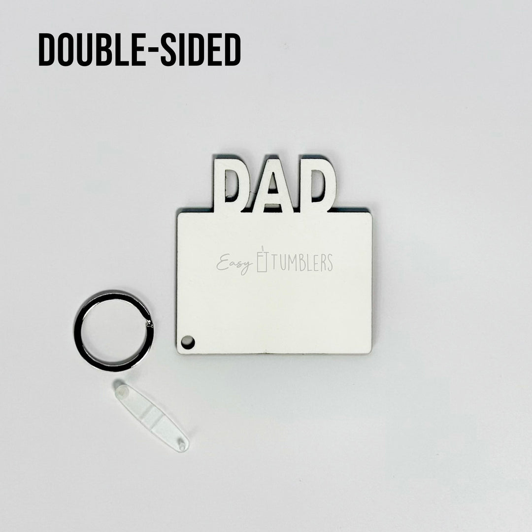 Mom Dad Sublimation Keychains Two-Sided